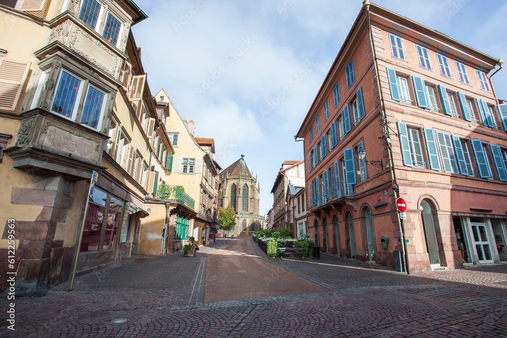 Pedestrian streets of the medieval city of Colmar
