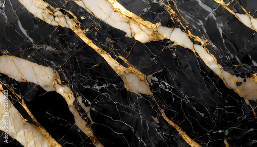 Black and gold marble texture, marble background, high-resolution marble © Uuganbayar