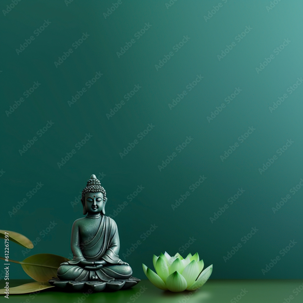buddhism background with buddha and lotus buddhism background with buddha and lotus