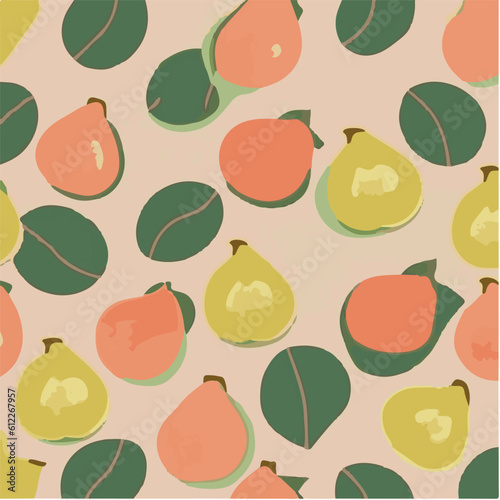cute simple guava pattern, cartoon, minimal, decorate blankets, carpets, for kids, theme print design
