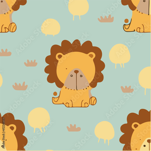 cute simple lion pattern, cartoon, minimal, decorate blankets, carpets, for kids, theme print design
