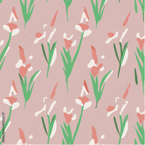 cute simple gladiolus pattern, cartoon, minimal, decorate blankets, carpets, for kids, theme print design
