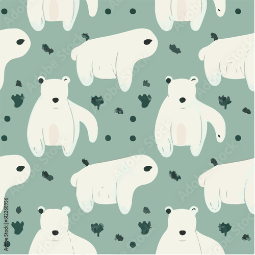cute simple polar bear pattern, cartoon, minimal, decorate blankets, carpets, for kids, theme print design
