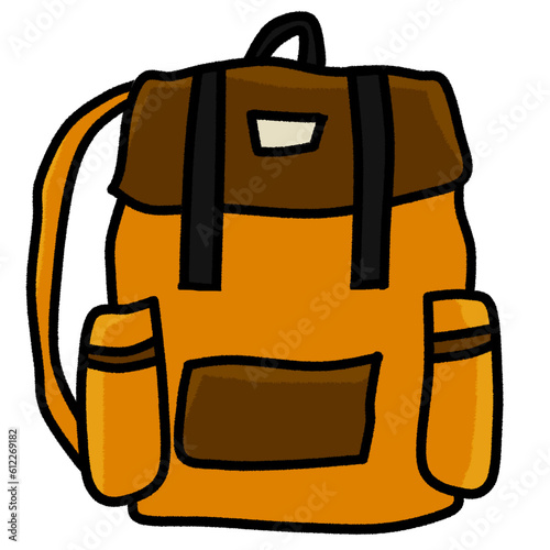Cuadro en lienzo school bag isolated on white