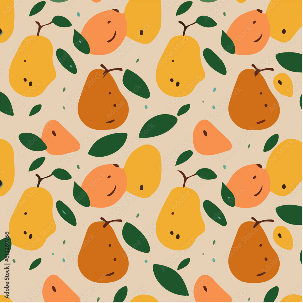 cute simple mango pattern, cartoon, minimal, decorate blankets, carpets, for kids, theme print design

