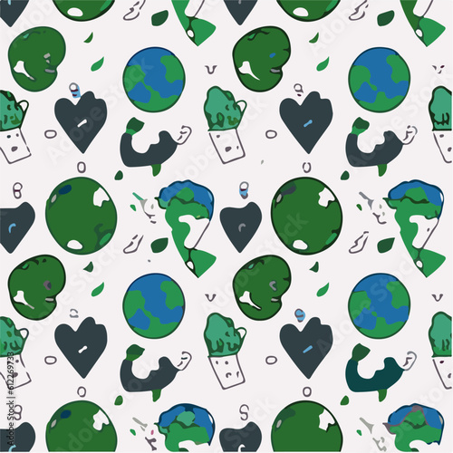 cute simple national earth day pattern, cartoon, minimal, decorate blankets, carpets, for kids, theme print design
