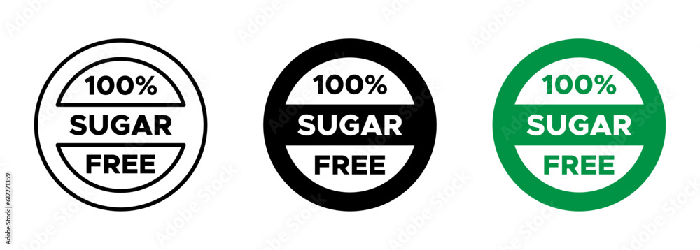 Obraz premium Sugar free label vector signs set