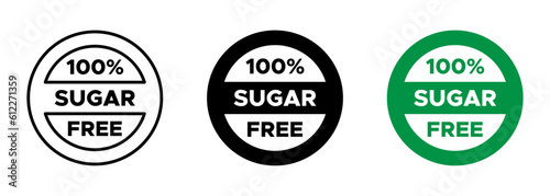 Sugar free label vector signs set