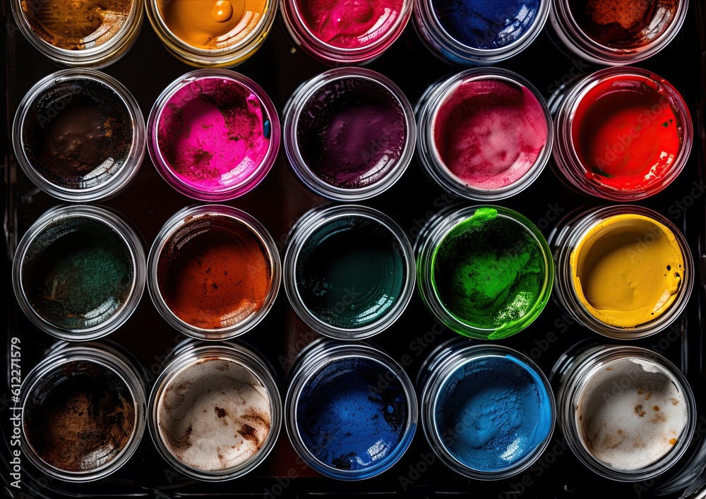 Artist's color palette. Generative Ai illustration Artist's color palette. Generative Ai illustration