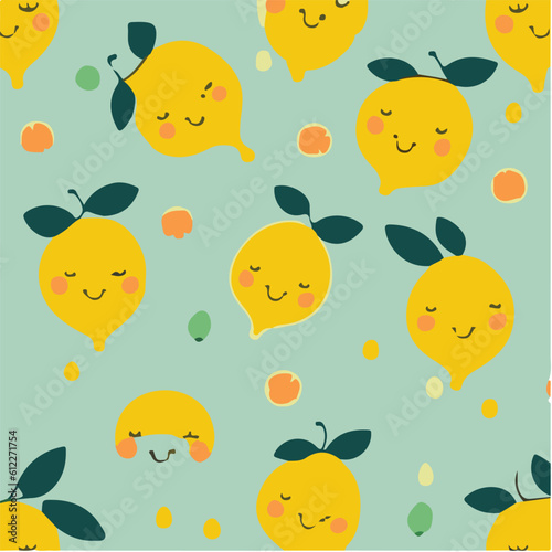 cute simple lemon pattern, cartoon, minimal, decorate blankets, carpets, for kids, theme print design 