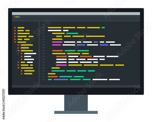 Code editor interface on computer screen