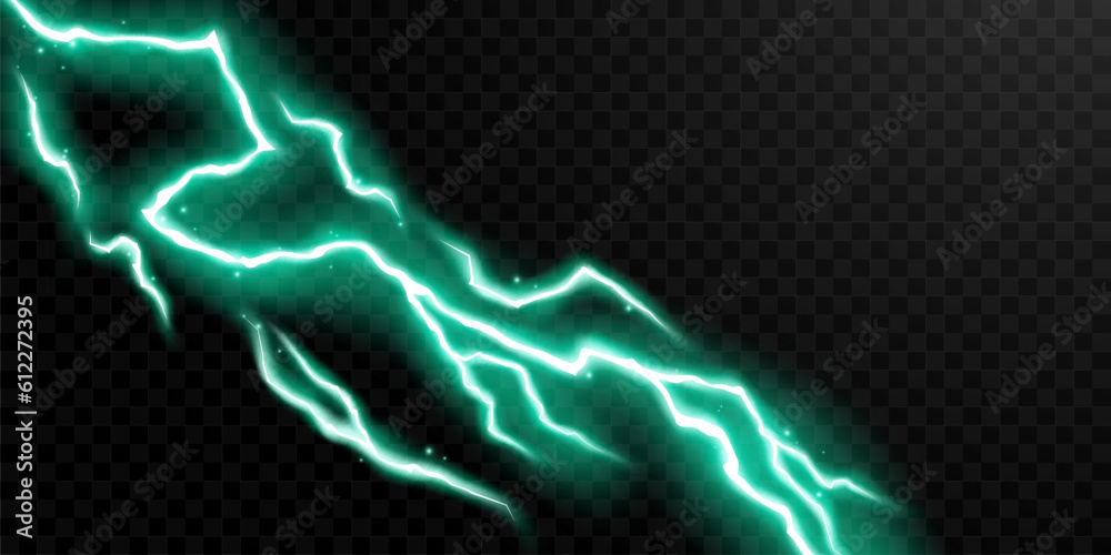 lightning light effect background realistic flash with lightning electric explosion vector illustration