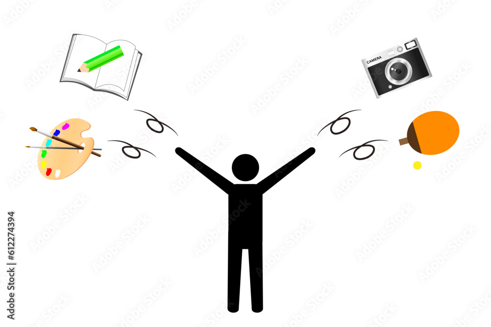 飽き性アイコン。飽きっぽい人。三日坊主。 Stock Vector | Adobe Stock