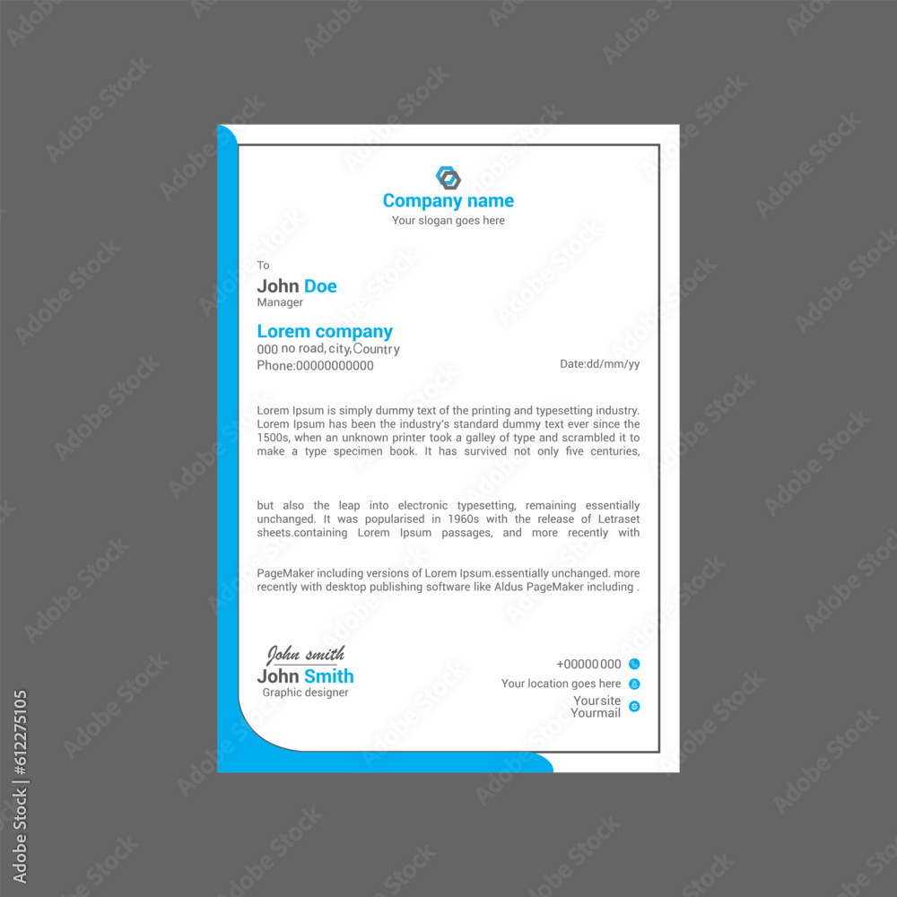 Smart and clean Letterheads design Smart and clean Letterheads design