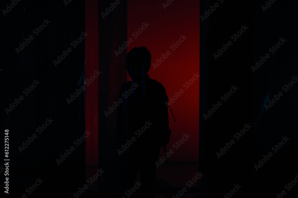 A silhouette shot of a stranger