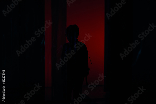 A silhouette shot of a stranger