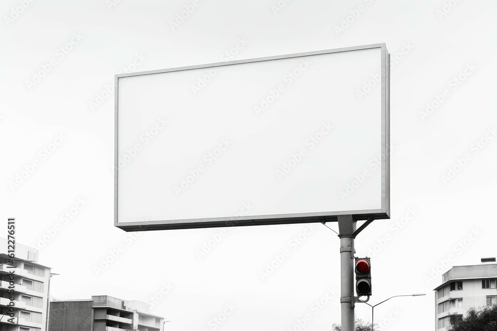Fototapeta premium Outdoor advertising poster mockup billboard. Generate Ai