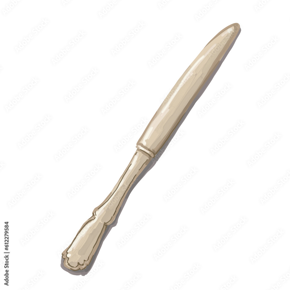 Hand drawn artistic illustration of knife. Cultery illustration Hand drawn artistic illustration of knife. Cultery illustration