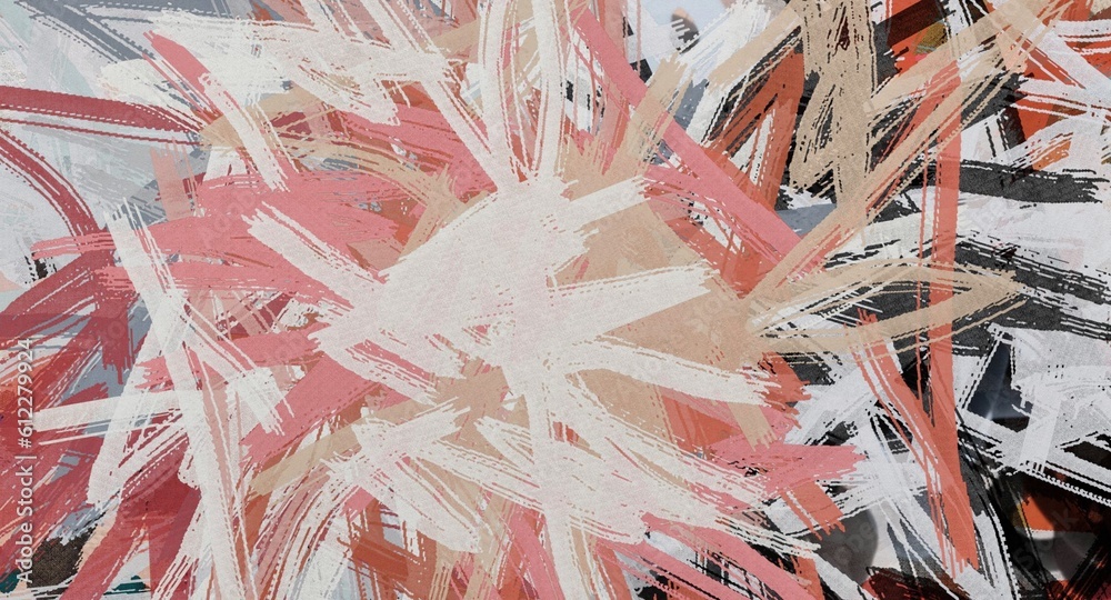 Abstract Grunge Background Graphic Watercolor Stylization on Textured Canvas of Chaetic Strokes of Paint Spots
