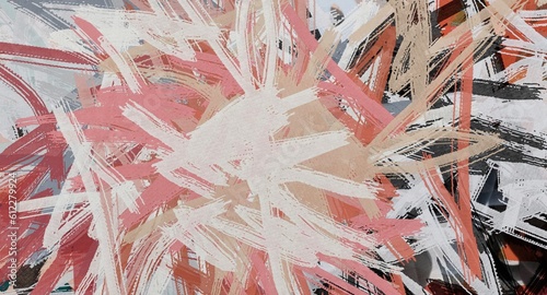 Obraz na płótnie Abstract Grunge Background Graphic Watercolor Stylization on Textured Canvas of Chaetic Strokes of Paint Spots w salonie