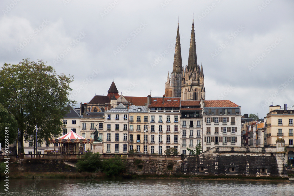 View of the downtown of Bayonne, France
