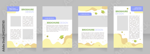 Student integration blank brochure layout design. University events. Vertical poster template set with empty copy space for text. Premade corporate reports collection. Editable flyer paper pages