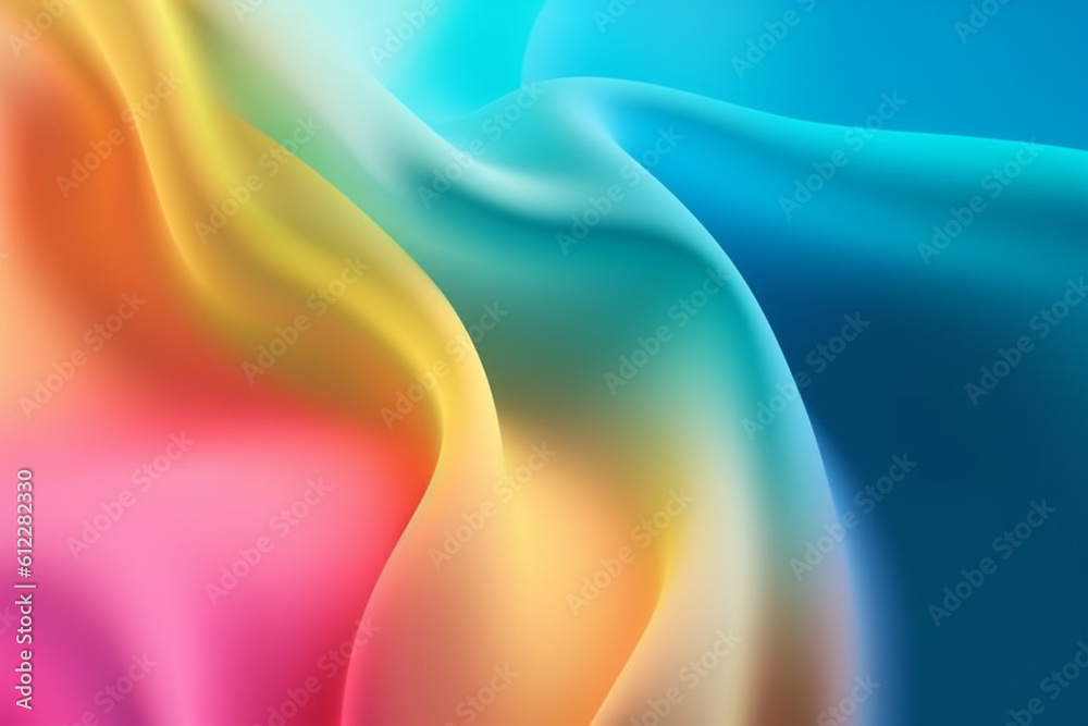 Obraz premium Rainbow color soft fabric texture abstract background. Created with Generative AI technology