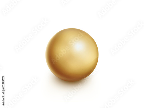 Golden sphere, transparent background
