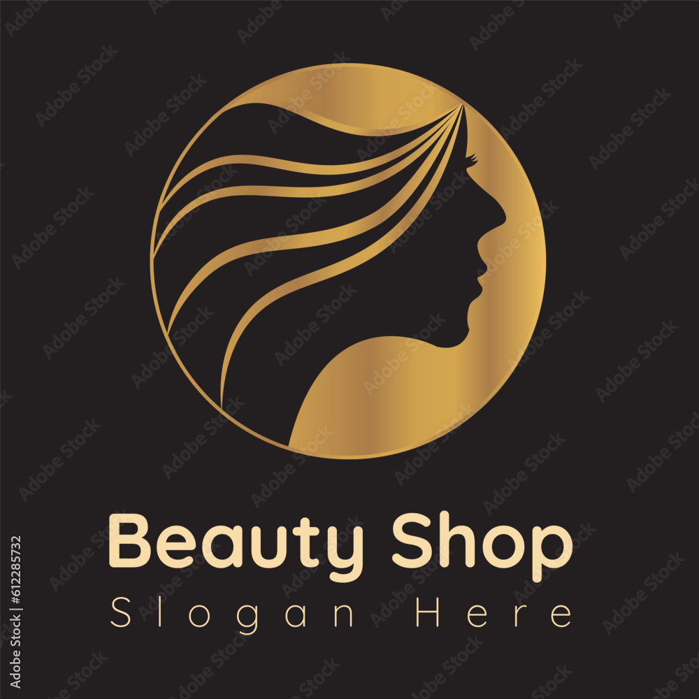 Modern beauty shop logo design templates