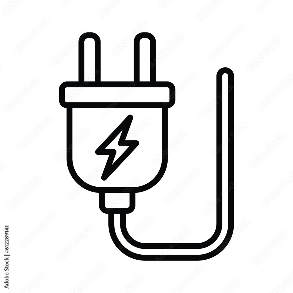 electric plug icon vector design template in white background electric plug icon vector design template in white background