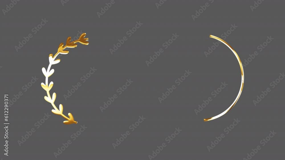 Golden leaf frame and label