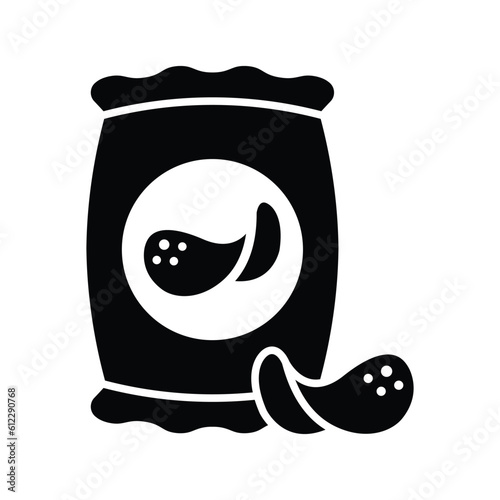 potato chip icon vector design template in white background