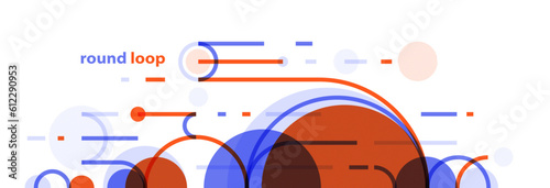 Abstract circles and lines vector background, geometric composition drawing technology plan, loop circular digital scheme.