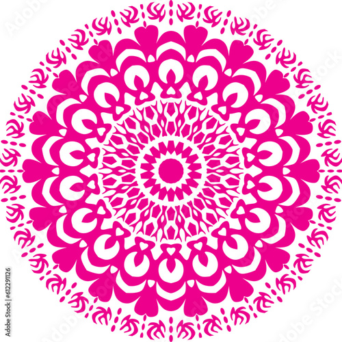 pink and white spiritual symbol,background with flowers