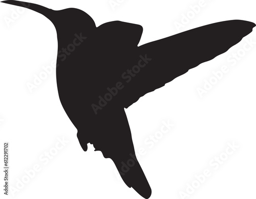 Vector silhouette flying birds on white background