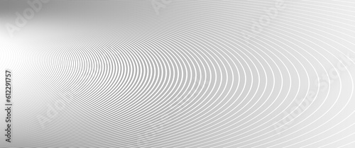 Light grey lines in 3D perspective vector abstract background, dynamic linear minimal design, wave lied pattern in dimensional and movement.