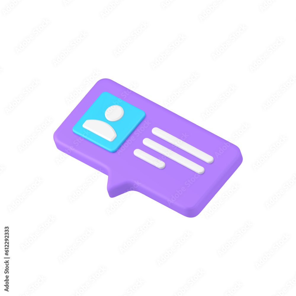 Personal account information web user data quick tips cyberspace notification 3d icon vector Personal account information web user data quick tips cyberspace notification 3d icon vector