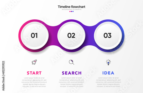 Slika na platnu Timeline infographic design with options or steps