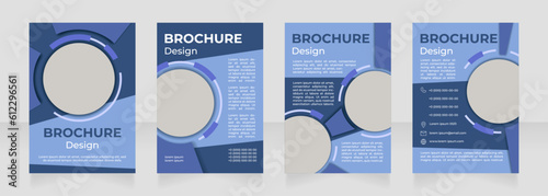 Professional remodeling service blank brochure design. Template set with copy space for text. Premade corporate reports collection. Editable 4 paper pages. Montserrat Bold, Medium, Regular fonts used