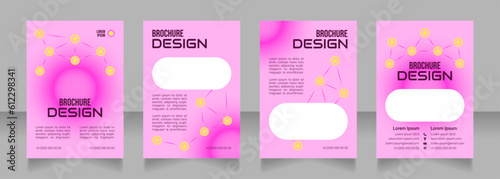 Dating in digital age blank brochure design. Template set with copy space for text. Premade corporate reports collection. Editable 4 paper pages. Bebas Neue, Audiowide, Roboto Light fonts used