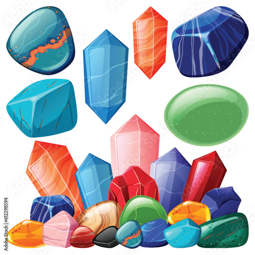 Set of lucky gem stone