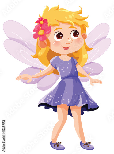 Beautiful fairy cartoon character