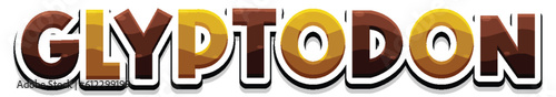 Glyptodon text logo for banner design