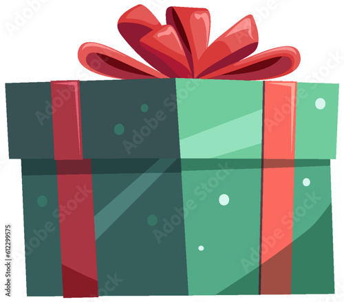 Simple green gift box