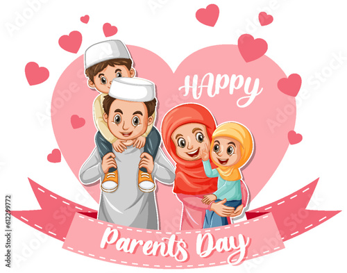 Happy parents day banner