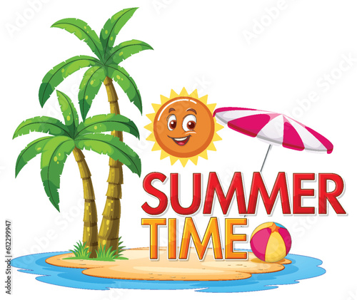Summer time logo template