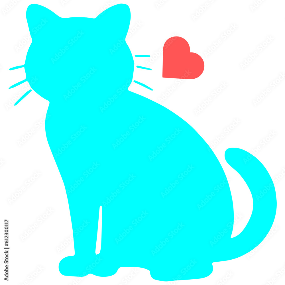 Obraz premium Cat Silhouette Design for International Cat Day