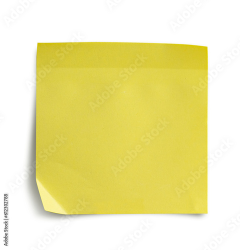 Tela Yellow stick note isolated on transparency background