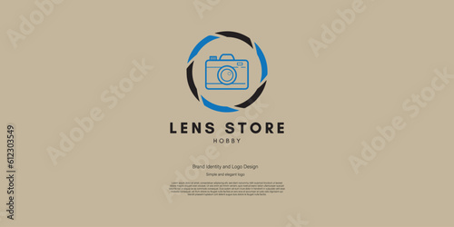 camera logo design for lense store or community