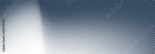 Black lines in 3D perspective vector abstract background, single color dynamic linear minimal design, wave lied pattern in dimensional and movement.